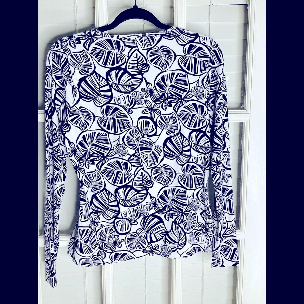lands end women's sun protection long sleeve swim shirt - Picture 3 of 6